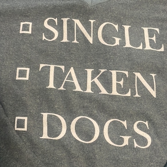 π¦π WILDFOX Single Taken Dogs V-Neck Baggy Beach Jumper Medium NWT - Picture 6 of 14